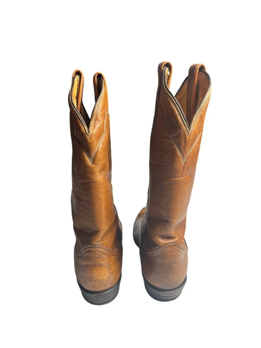 Tony Lama 5084 Vintage Mens Western Cowboy Boots Size 6.5 D Leather Cognac Brown